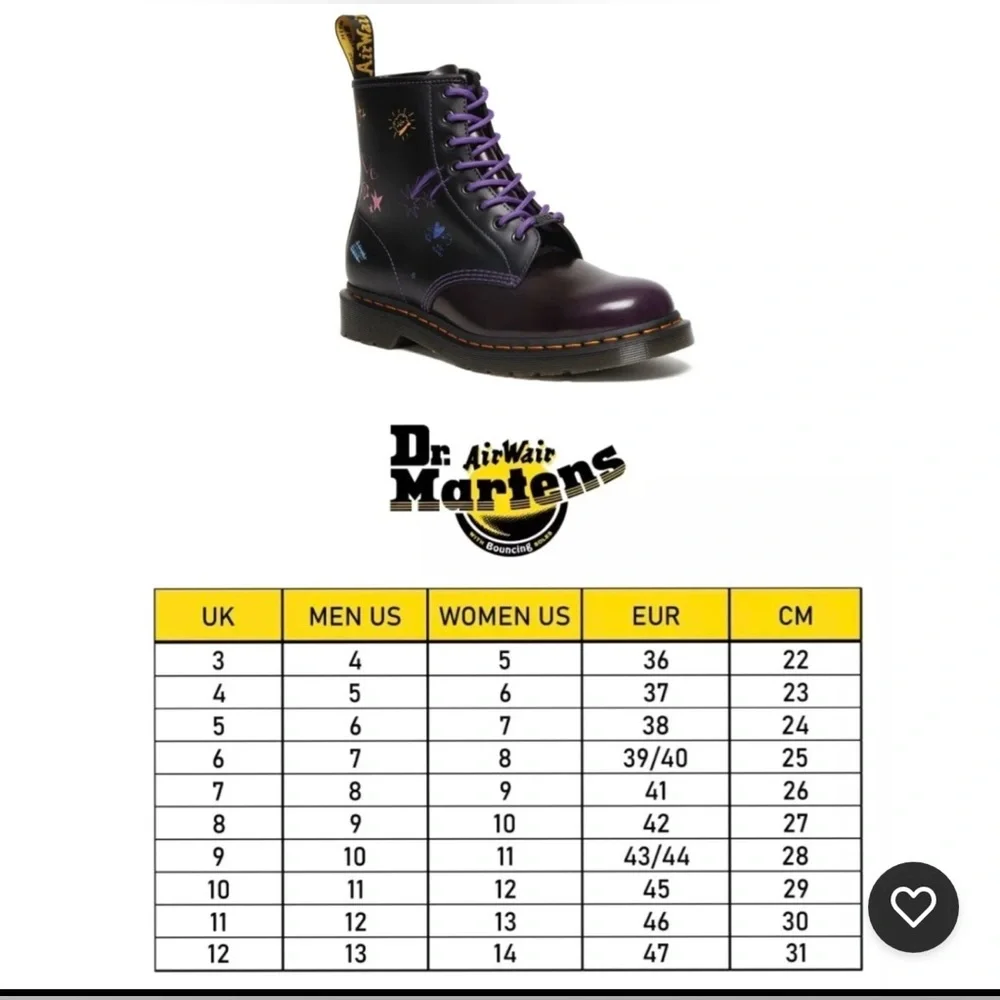 NEW Dr. Martens Black Combat Boots Sz 7M/8W